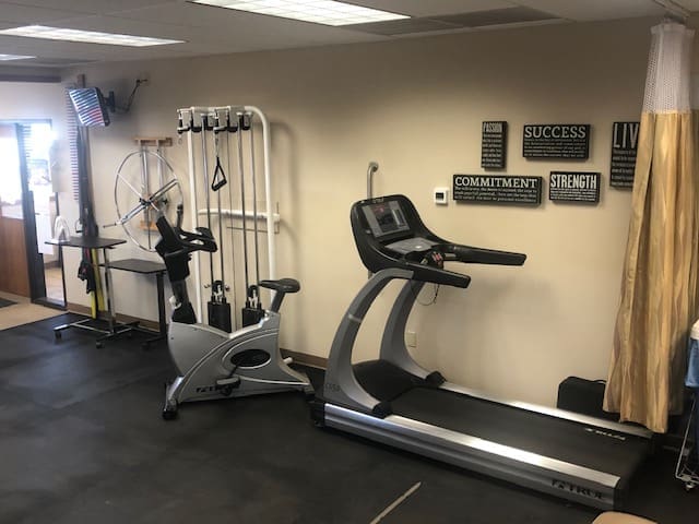 Atkins PT 1 Physical therapy room and equipment at Virginia Gay Hospital