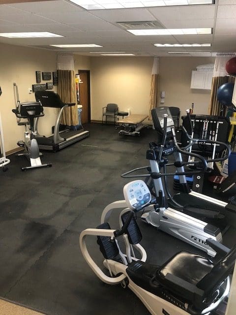 Atkins PT 3 Physical therapy room and equipment at Virginia Gay Hospital
